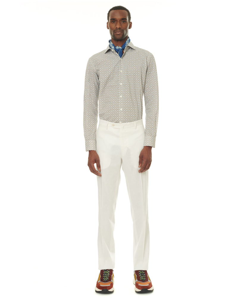 White ENCIO fitted pant