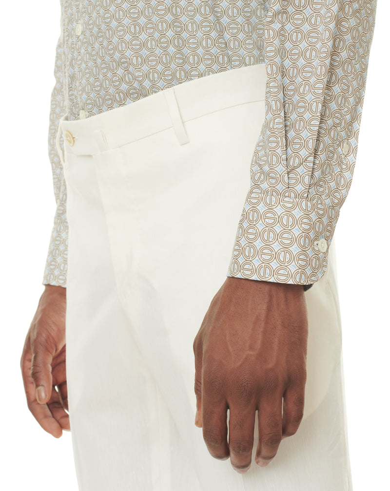 White ENCIO fitted pant