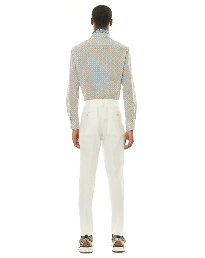White ENCIO fitted pant