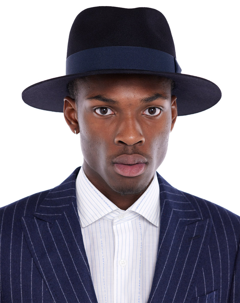 Navy CHANDOLIN felt hat