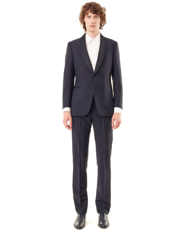 Night blue super 130s Dinner Jacket with a shawl collar BELLINO 