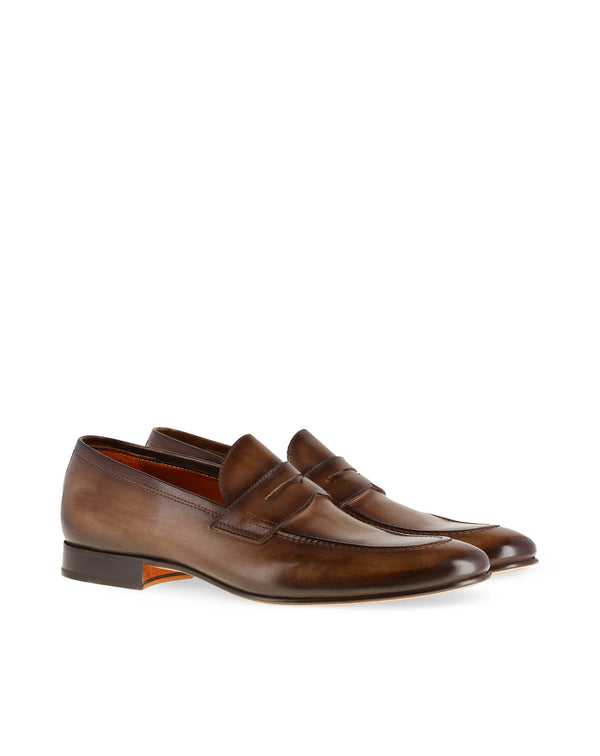 Green OLEAC platform leather boat shoes