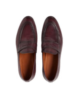 Mocassin en cuir FELIPE Lie de vin