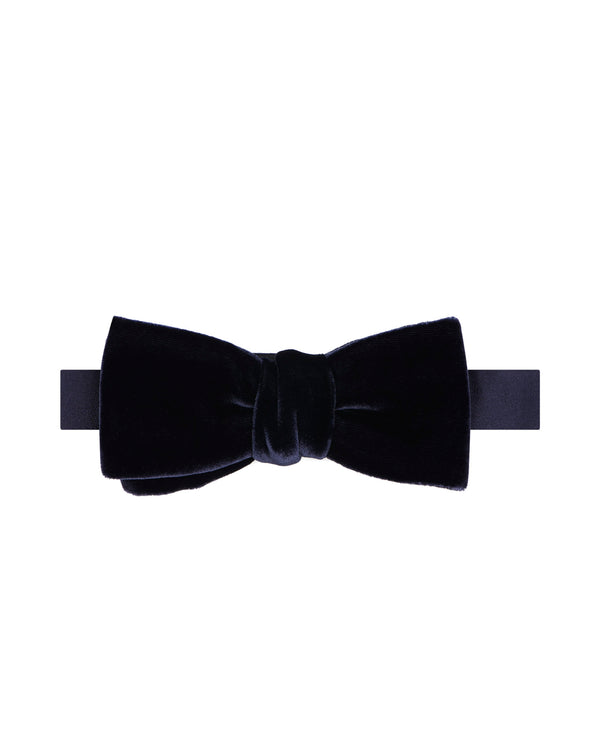 Navy velvet bow tie Angelo 