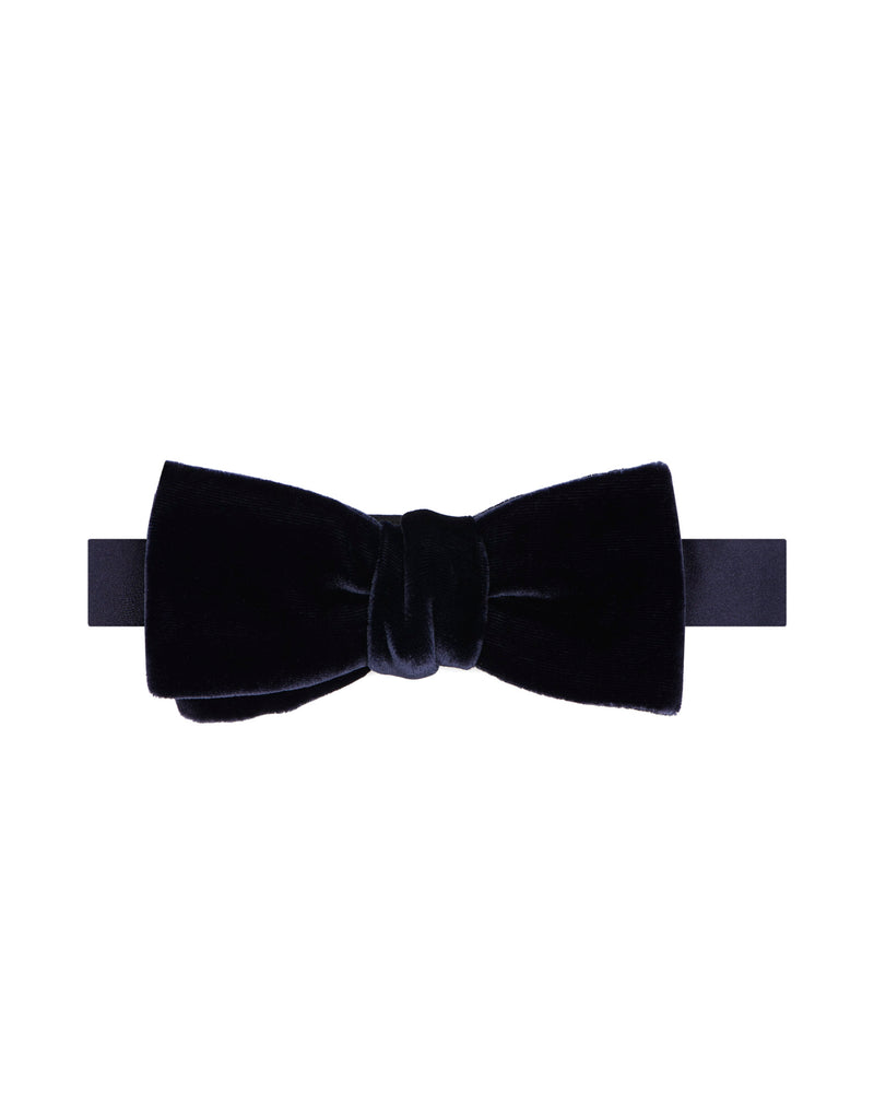 Navy velvet bow tie Angelo 