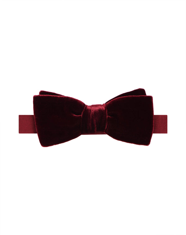Ruby red velvet bow tie Angelo 
