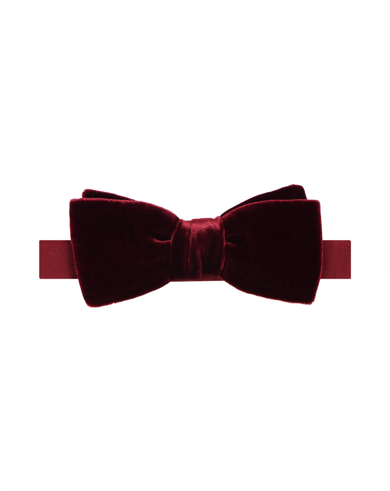 Ruby red velvet bow tie Angelo 