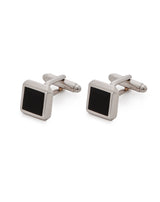 Black cufflinks in brass/resin SAINT-GERMAIN 