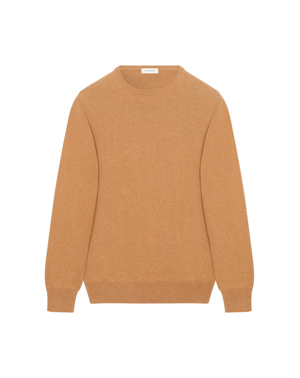 Pull cachemire Mohcen col rond camel