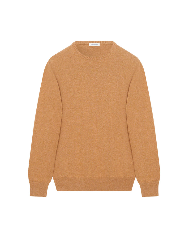 Pull cachemire Mohcen col rond camel