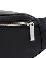 Black bum bag nylon and leather HANS
