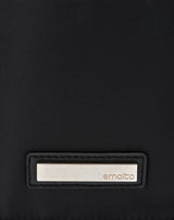 Black bum bag nylon and leather HANS