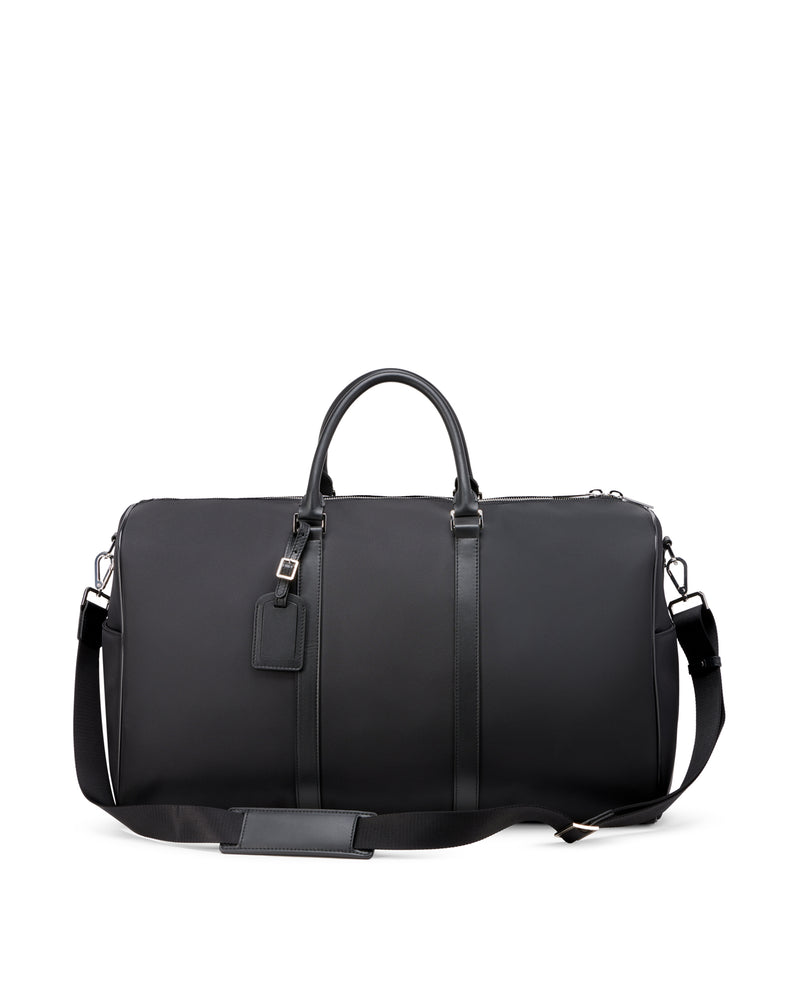 48H nylon and leather black bag HOLLING 