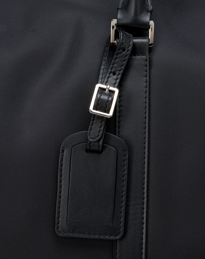 48H nylon and leather black bag HOLLING 