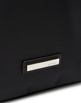 Nylon and leather black backpack HUEZ