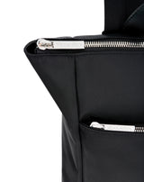 Nylon and leather black backpack HUEZ