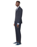 Unstructured navy stretch wool MONTECARLO suit