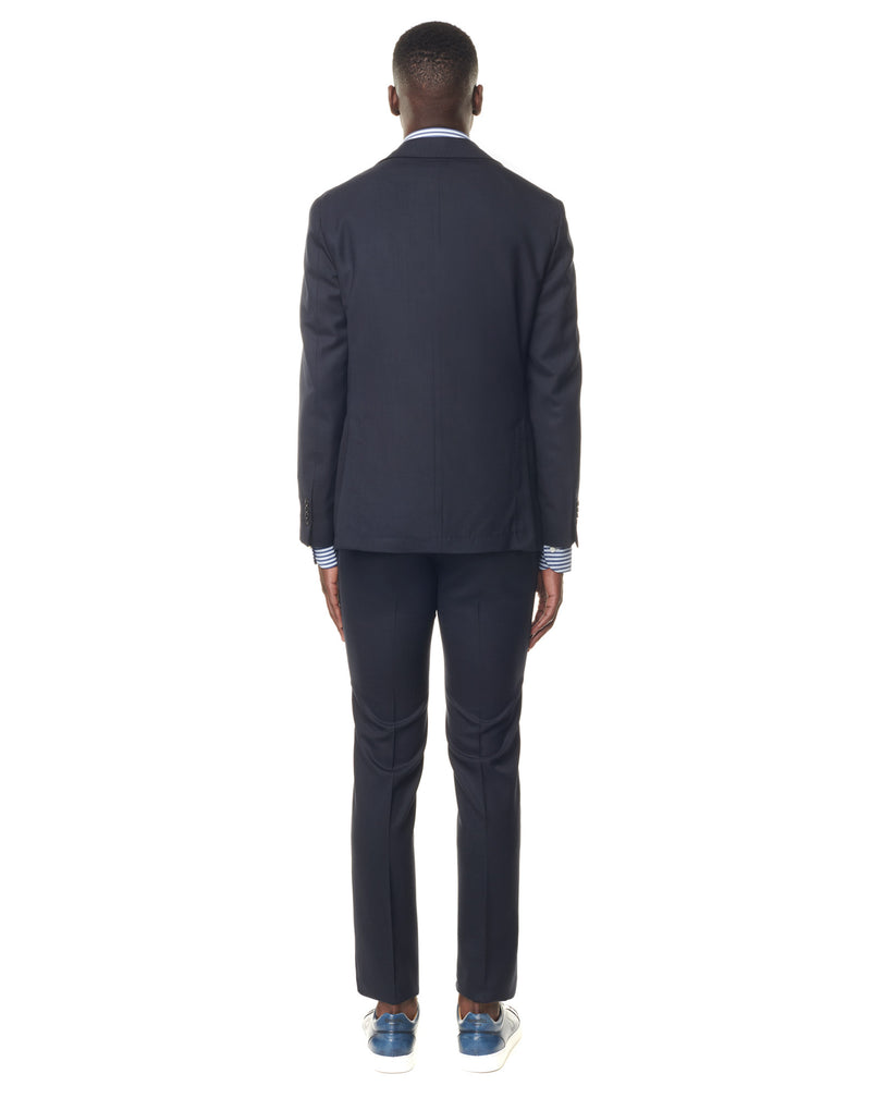 Unstructured navy stretch wool MONTECARLO suit