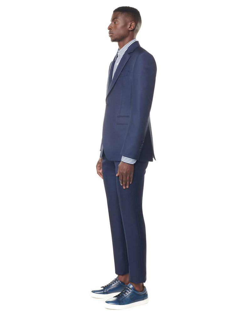 Navy caviar suit with notched collar ELYSEE 