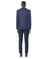 Navy caviar suit with notched collar ELYSEE 