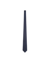 Navy polka dots silk tie 