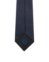 Navy polka dots silk tie 