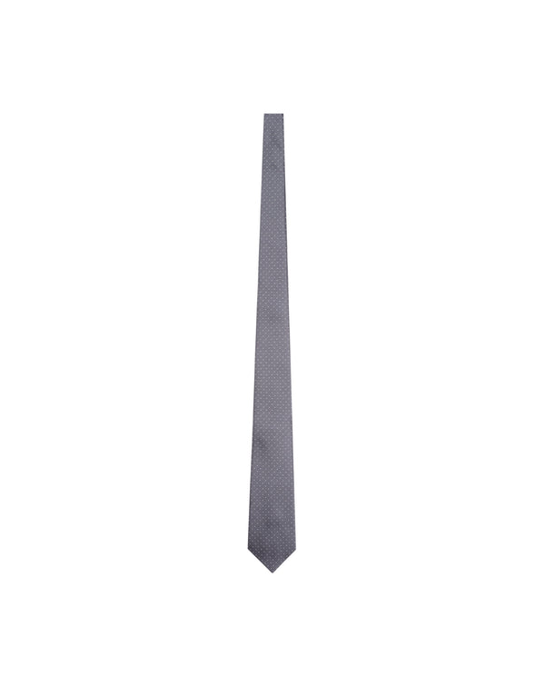 Grey polka dots silk tie Angelo 