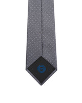 Grey polka dots silk tie Angelo 