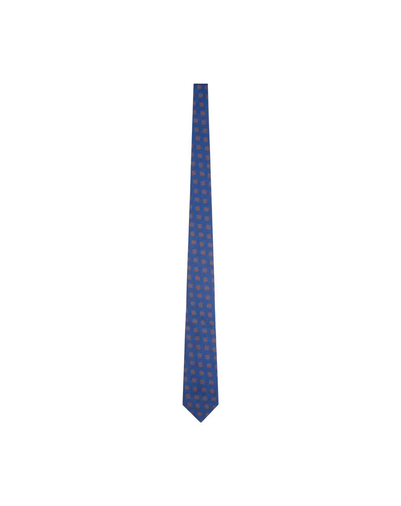 Cobalt blue silk tie Adol 