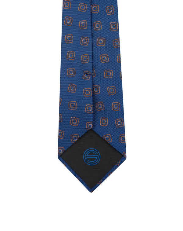 Cobalt blue silk tie Adol 