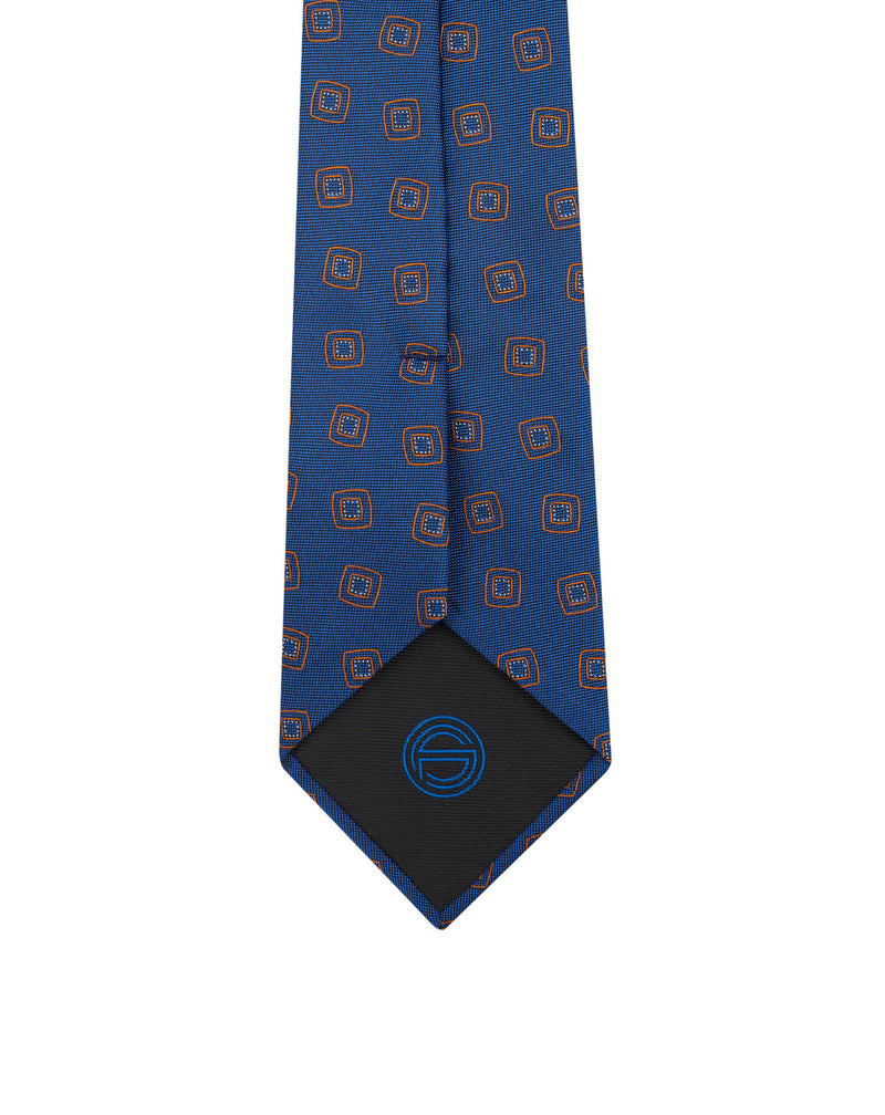 Cobalt blue silk tie Adol 