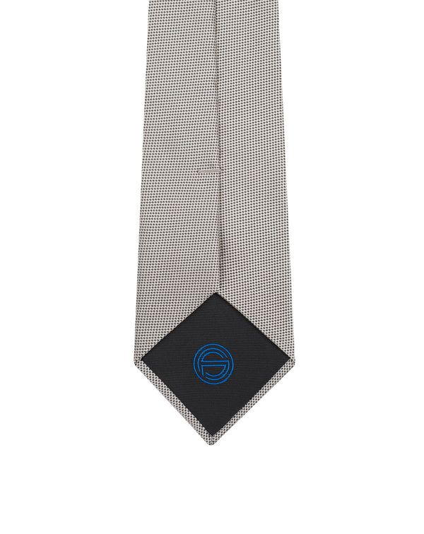 Black and white silk Jacquard tie Adol