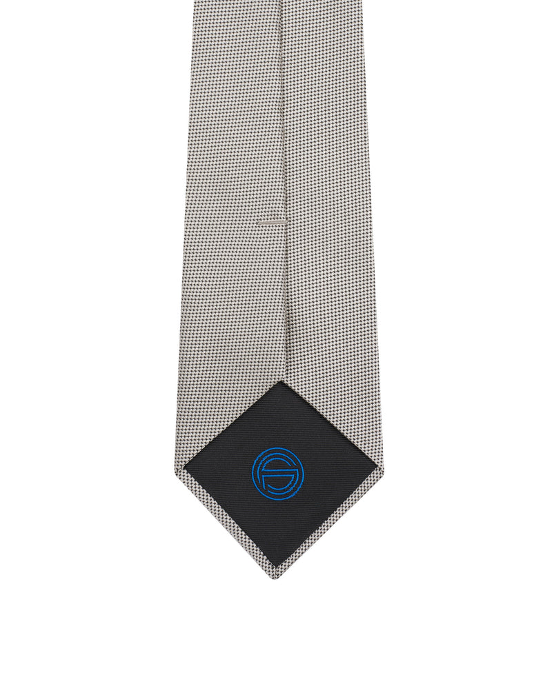 Black and white silk Jacquard tie Adol