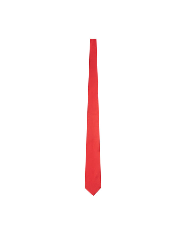 Red silk and cotton tie Angelo 