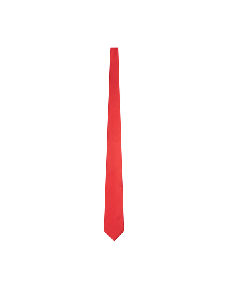Red silk and cotton tie Angelo 