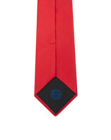 Red silk and cotton tie Angelo 