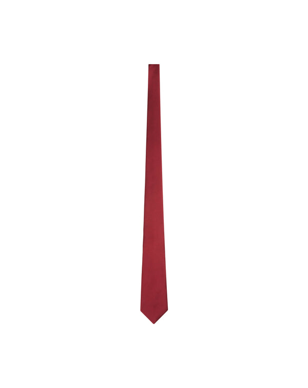 Burgundy silk and cotton tie Angelo 