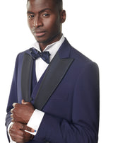 Dark blue pointed collar BLACKICE Tuxedo