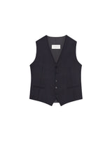 Navy/Burgundy LONDRES checkered suit vest 