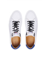 White/blue ORTON-NATALE sneakers with eyelet patch