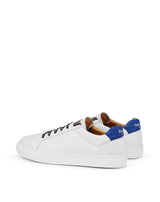 White/blue ORTON-NATALE sneakers with eyelet patch