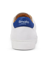 White/blue ORTON-NATALE sneakers with eyelet patch