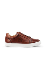 Brown patinated sneakers with logo S OCHEY 