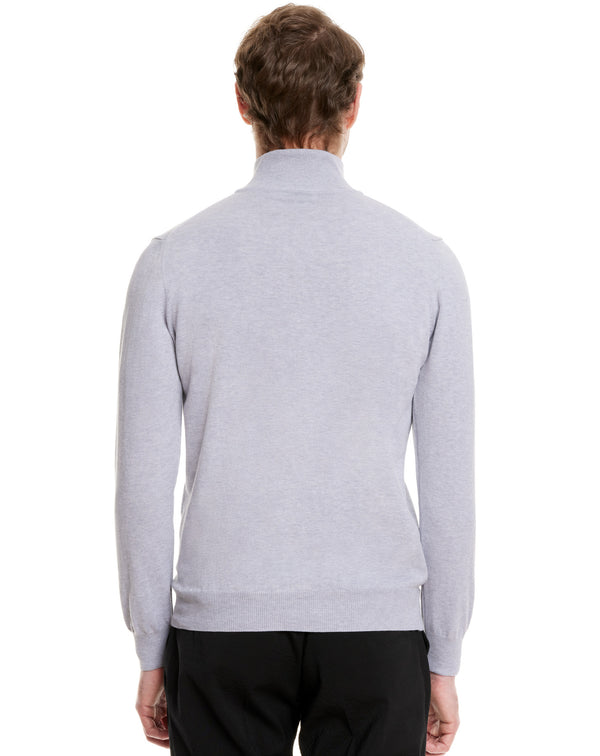 Grey MATHIS zipped mockneck