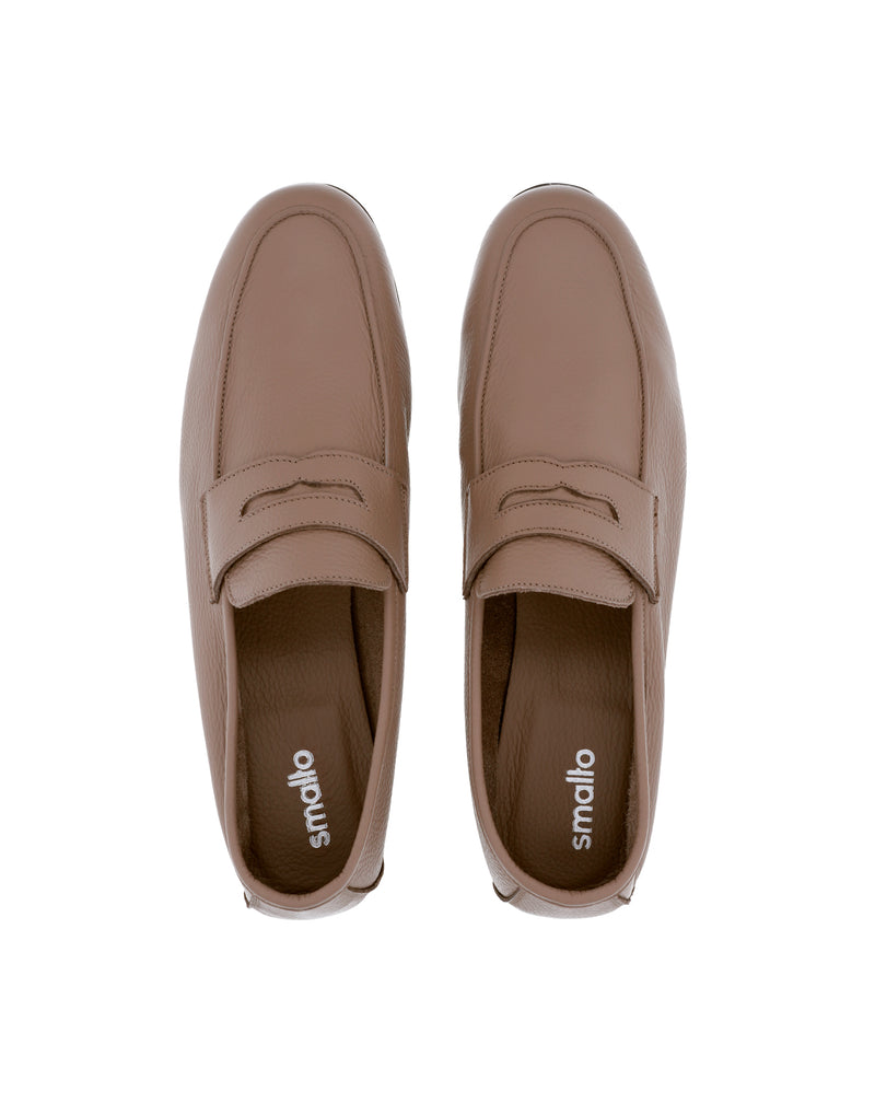 Taupe ARLES soft penny loafer