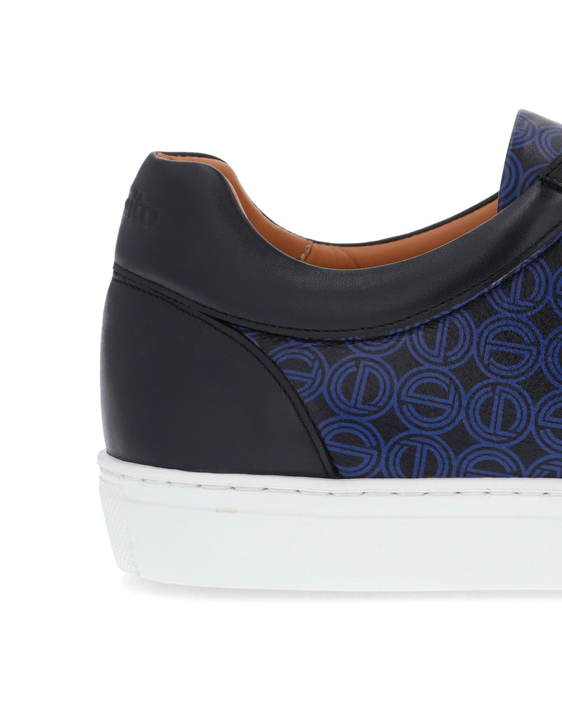 Blue printed logo ORTON sneakers