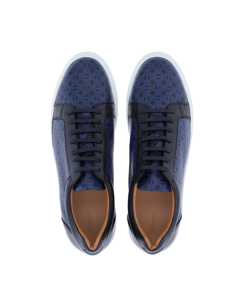 Blue printed logo ORTON sneakers