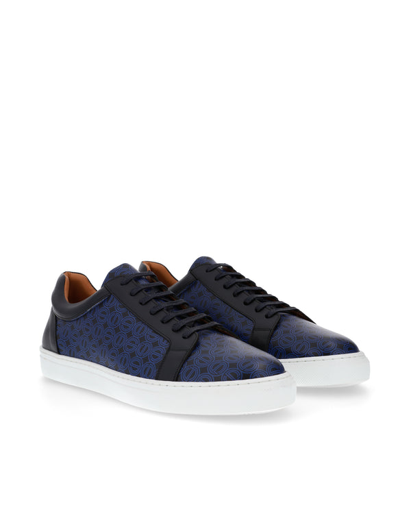 Blue printed logo ORTON sneakers