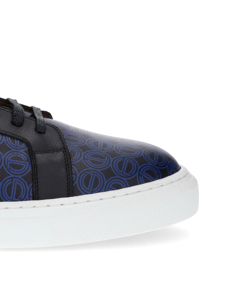 Blue printed logo ORTON sneakers