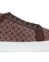 Brown printed logo ORTON sneakers